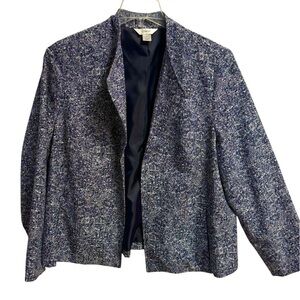 CJ Banks Navy Blue Speckled Jacket Size 1X